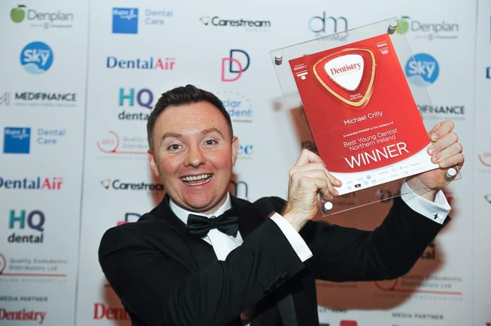 Michael Crilly, winner of best young Dentist at the Dentistry Awards 2019
